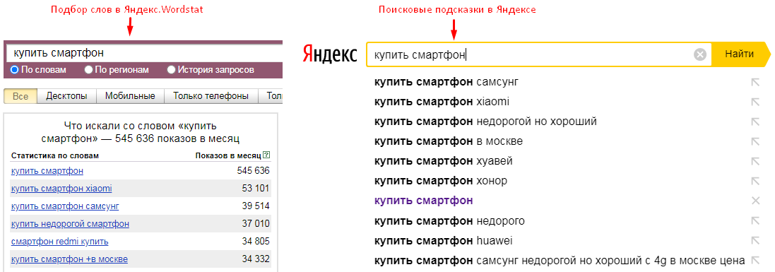Какой запрос по другому. Поисковые подсказки в Яндексе.