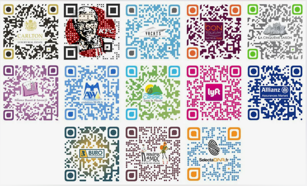 Примеры кастомизированных QR-кодов