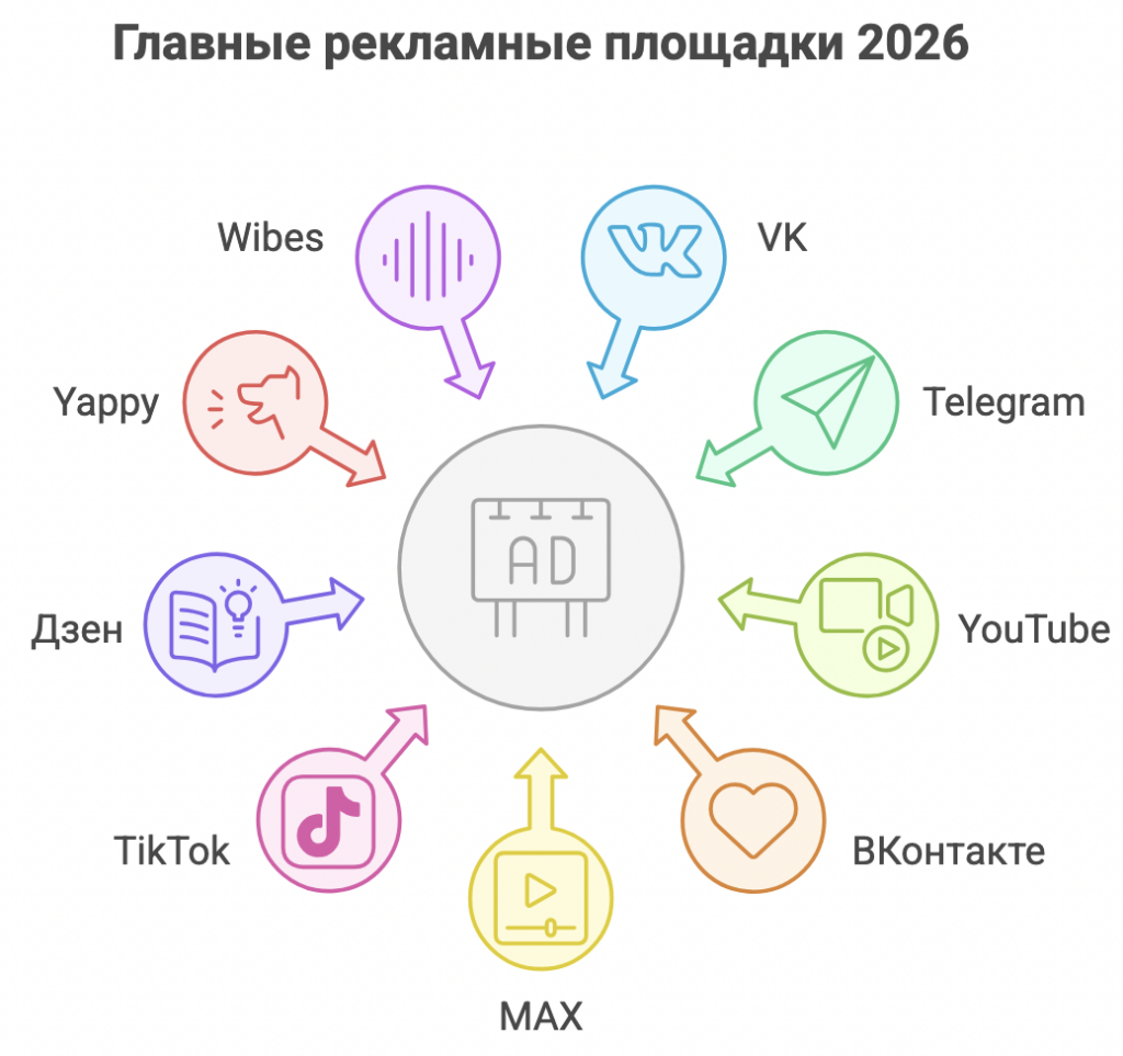 Определены ключевые рекламные платформы 2026